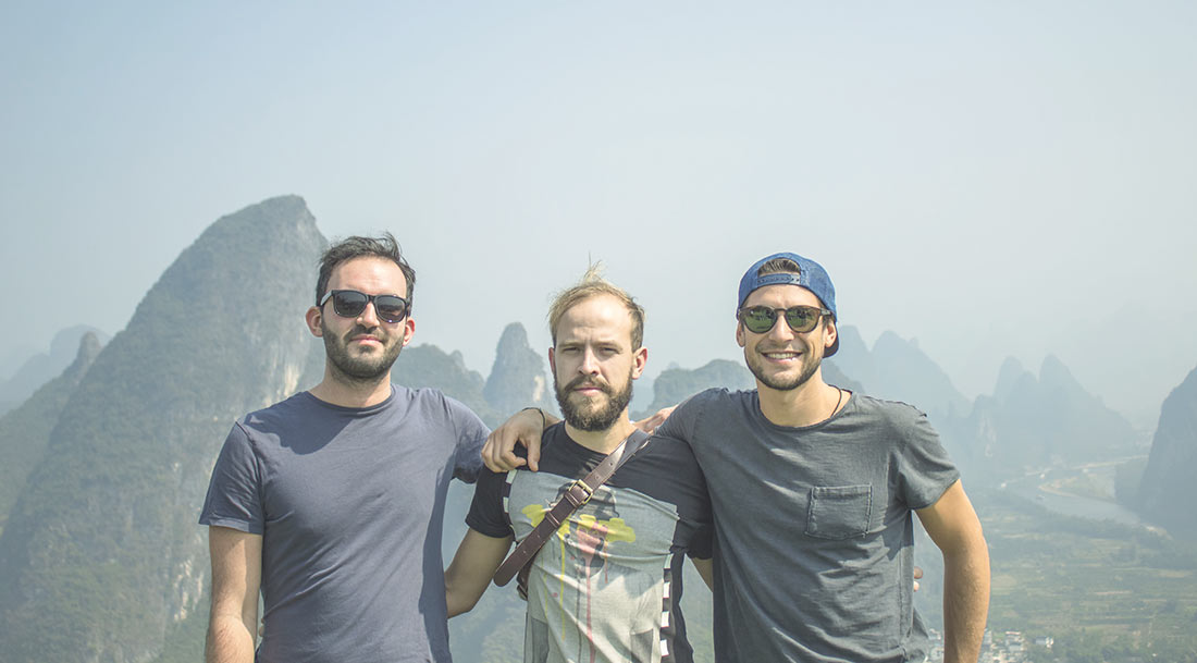 Me and my friends in a great panoramic spot in Yangshuo, China.