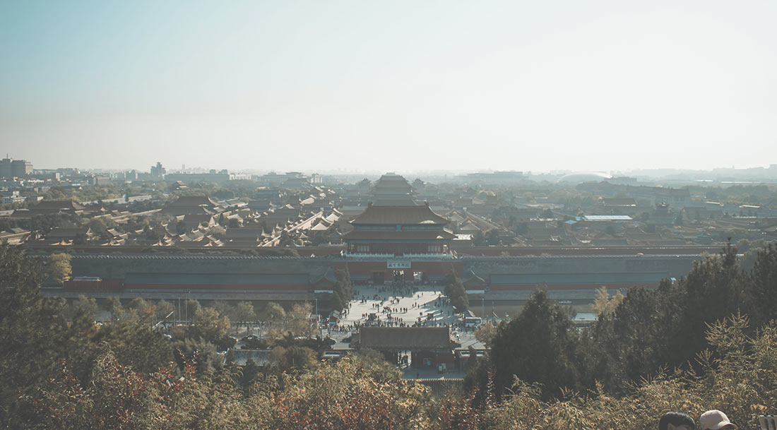 The Forbidden City seen from the Jingshan Park hill in Beijing, China.